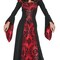 Women's Scarlette Mistress Costume Hooded Red and Black Halloween Dress